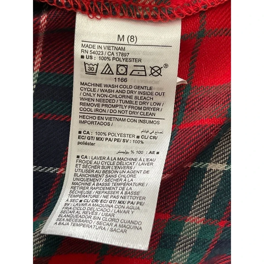 Old Navy Unisex Plaid Flannel Button-Down Pajama Shirt